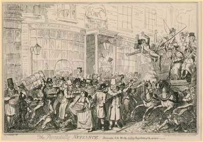 La nuisance de Piccadilly : dédié aux dignes magistrats du district - George Cruikshank